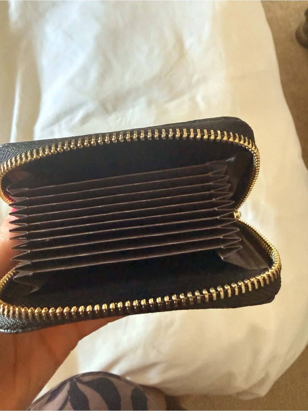 Zip Card Case Wallet - Black